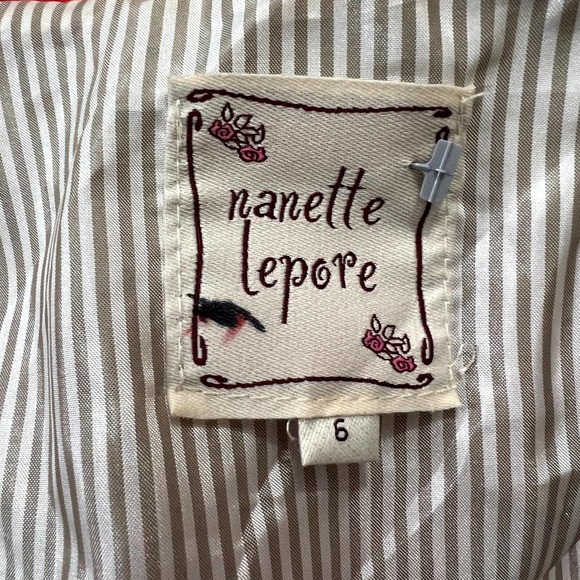 Nanette Lepore Red Button Front Jacket Size 6 EUC - Picture 10 of 12